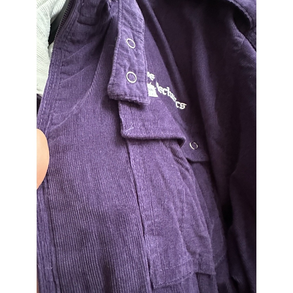 Vintage Live Mechanics Victory Is Certain Purple Mens Jacket Quilted Size L - Picture 9 of 11